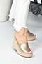 Gold Filled Heeled Women's Slippers K250101509 - 4