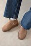 Salvador Women's Furry Thick Sole Suede Ankle Boots Mink - 3