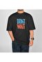 Don'T Wait Oversize Digital Printed Black T-Shirt - 2