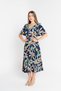 Open-Back Midi Dress with Short Sleeves