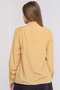 Solid Color Long Sleeve Blouse with Front Buttons - 4