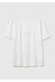 Men's White 100% Cotton Logo Printed Regular Fit Crew Neck T-Shirt - 2