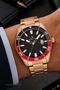 Rose Gold Copper Color Stylish Business Dk012852B-04 Men's Wristwatch with Calendar