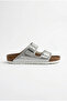 Luxe Women's Snake Patterned Double Buckle Anatomical Cork Sole Comfortable Stylish Slippers - 4
