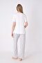 Women's Lace Viscose Short-Sleeved Maternity and Pregnancy Pajama Set with Breastfeeding Feature 14703 - 8