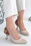 Shoe Basket 154 Women's 8 cm Heeled Open Back Stiletto Shoes - 4