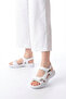 Daily Massage Sole Velcro White Women's Sandals - Rose - 5