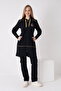 Women's Cotton Long Sleeve Two Thread Tracksuit Set / Navy Blue 5414 - 3
