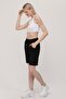 Black Women's Oversize Unisex Sports Bermuda Shorts - 2