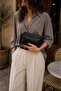 Women's Leather Look Portfolio Bag with Adjustable Strap Daily Shoulder Bag