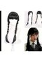 Wednesdayyy Light-Up Combed Cotton Costume Dress Wednesday Wig Wednesday Hand Wednesday High Heels Socks Set Birthday Party - 5