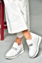 S602006104 White Fabric Sneakers Sneakers - 4