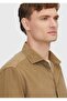 Mink Plain Long Woven Velvet Casual 100% Cotton Shirt - 4