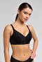 Lace detailed ghost bra black