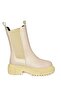 V652549009 Beige Thick Soled Women's Boots with Rubber Detail - 5