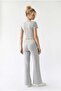 2120 Women's Crop T-Shirt and Palazzo Pants Set Gray - 4