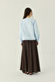 Ribbed Low Sleeve Shirt Baby Blue - 3
