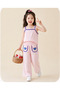 Girl's Pink Striped Linen-Look 100% Cotton Set - 2