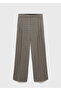 Checkered Wide-Leg Fabric Pants - 3