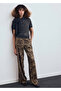 Satin pants with leopard print - 2