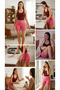 Pink Floral Lycra Shorts Lycra Flexible Fabric Casual Pocketless Comfortable Fit Shorts - 3