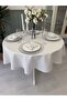 Royal Linen Textured Silver Glitter Round Tablecloth