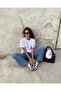 Women's Crew Neck 100% Cotton White Basic T-Shirt