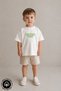 Unisex Children's Crew Neck Printed 100% Cotton Oversize T-Shirt Baby-Child - 2