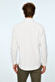 Men's Beige Trendy Striped Dynamic Fit Hard Collar Shirt - 4
