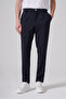 Men's Navy Blue Trendy Striped Slim Fit Trousers