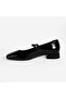 Women's Black Crocodile Printed Mary Jane Casual Shoes - 3