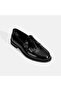 Men's Black Tassel Detailed Patent Leather Loafer - 5