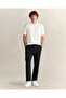 Men's White Regular Fit Half Zipper Logo Polo Collar T-Shirt - 3