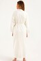 Women's Ecru Maternity Cotton Hijab Dressing Gown 48110 - 2