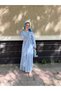 Shoulder and Waist Gathered Dress with Buckle Detail - 2