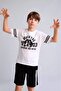 100% Cotton Beşiktaş New Regular Fit Crew Neck Short Sleeve White T-Shirt Boys H8321A826Hs - 6