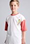 100% Cotton Smiley World Oversized Crew Neck Back Printed Short Sleeve Ecru T-Shirt for Boys H8314 - 4