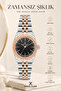 Women's Wristwatch Rose-Silver-Black Color Steel Band & Case Sddk091 - 5