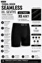 Flexible Breathable Comfortable Fabric Cotton Lycra Men's Black Boxers Anti-Sweat 6 Pack