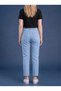 Boyfriend High Waist Women's Denim Pants - Comfortable Fit Mom Fit Jeans - Denim Fabric - 5