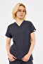 One Top Anthracite Stretch Fabric Unisex Medical Nurse and Doctor Uniform One Top Surgical Wear - 4