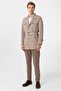 Beige slim straight coat - 3