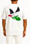 Oversize Peace Dove Palestine Unisex T-Shirt with Chest and Back Design - 2