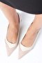 Whitney Beige Color Block Heeled Women's High Heels - 2