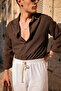 Zelar American Cotton Brown Men's Shirt - 4