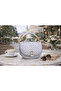 Silver Knit Patterned Women's Mini Clutch Bag |   Silver Mt1536 - 4