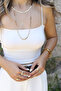 White Rope Strap Push up Crop - 2