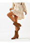 Ptc Handy Women's Western Cowboy Brown Heeled Summer Ankle Boots - 4