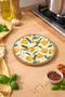Yellow Floral Patterned Cork Trivet Pot Pan Mat 19cm Diameter 1cm Thickness