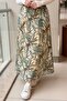 Patterned Lined Flared Skirt - 3
